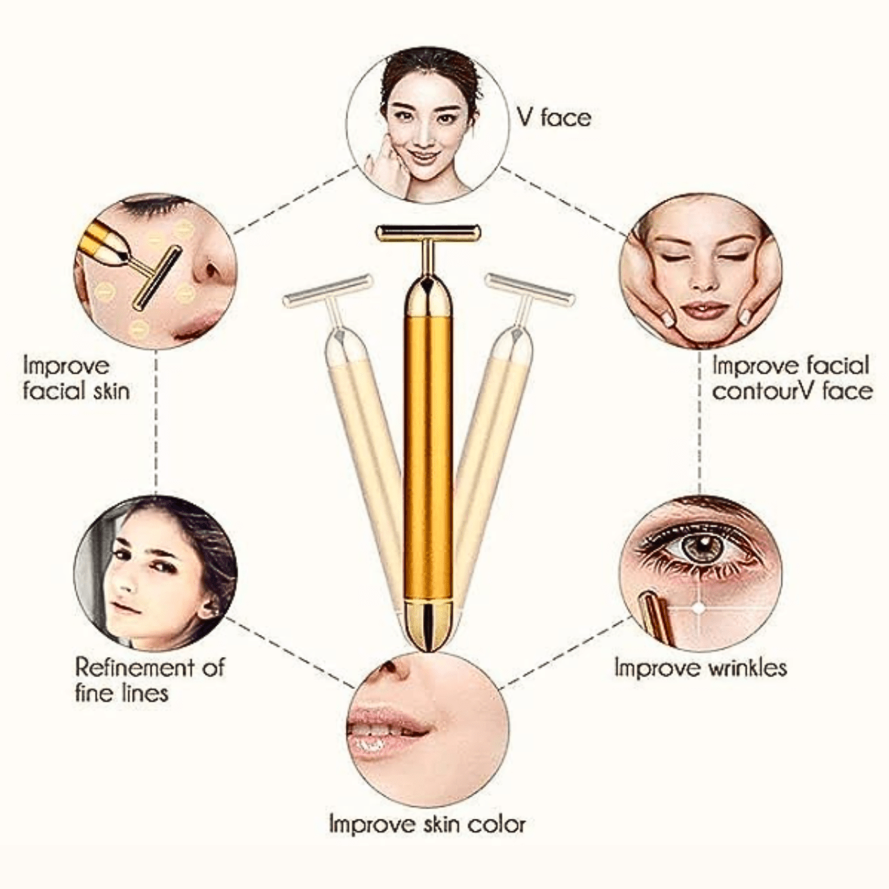 Electric vibration Facial Massager
