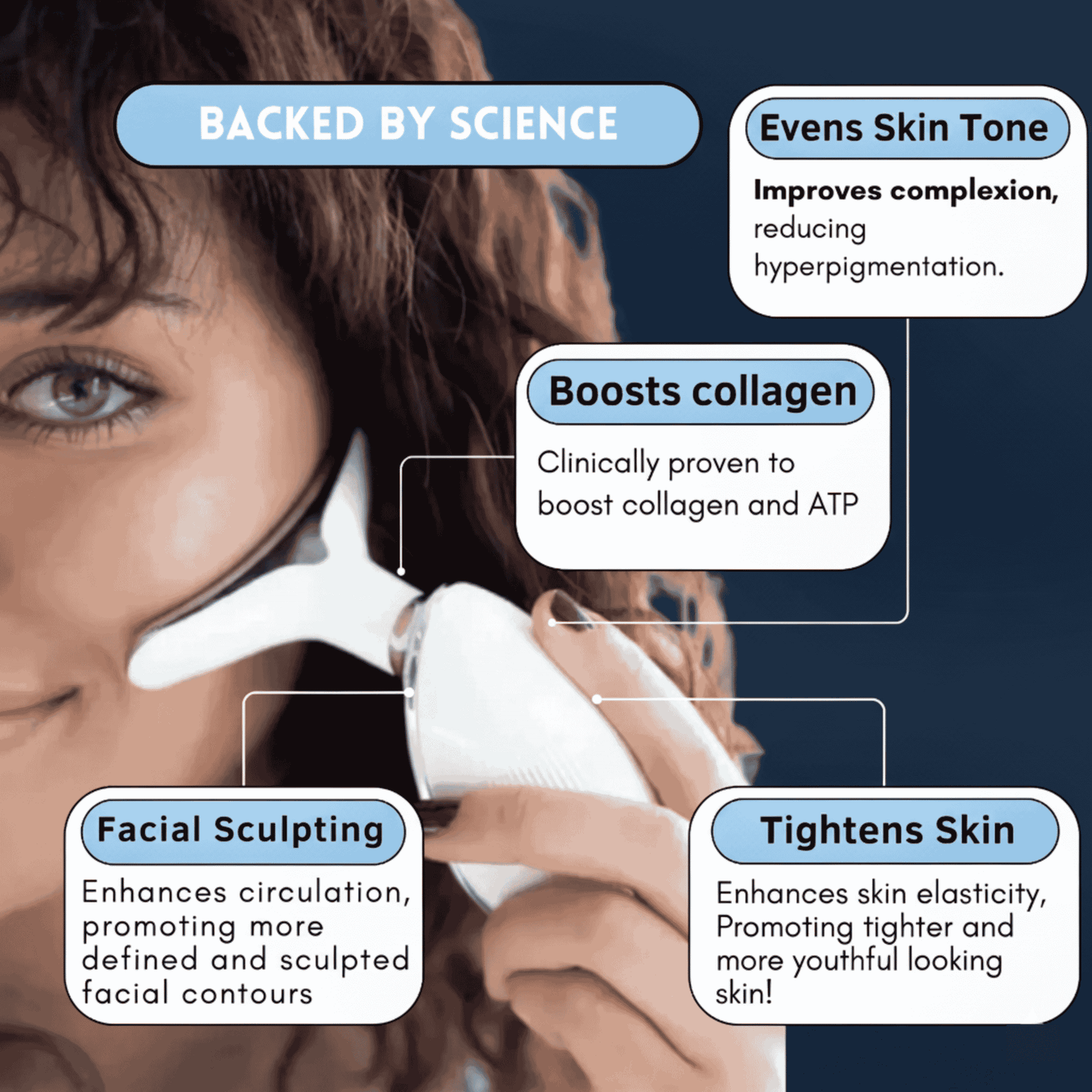 3-in-1 EMS LED Facial Sculptor – Advanced Skin Lift Device
