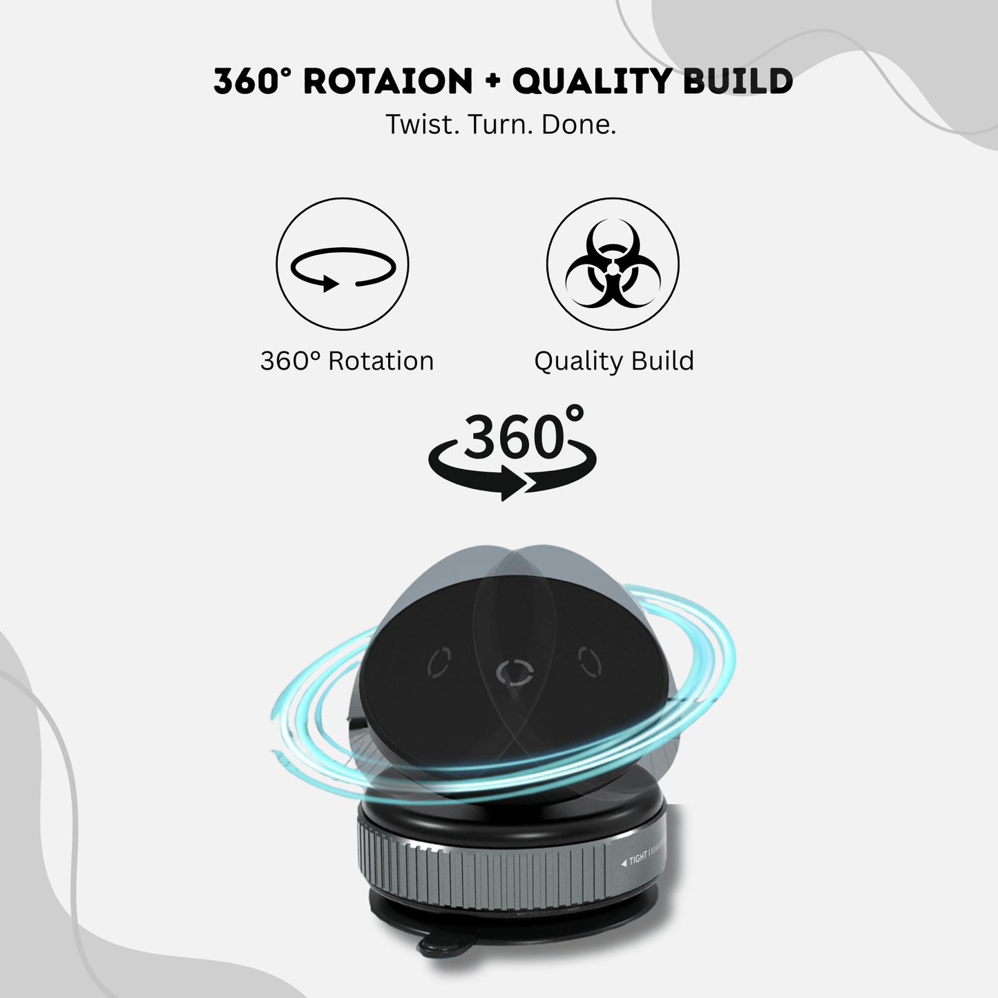 TwistLock Pro - Vacuum Magnetic Suction Phone Holder