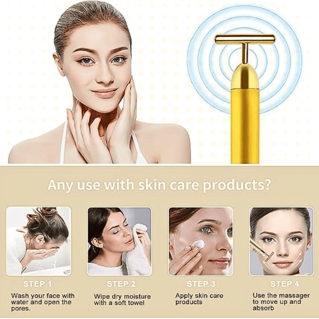 Electric vibration Facial Massager