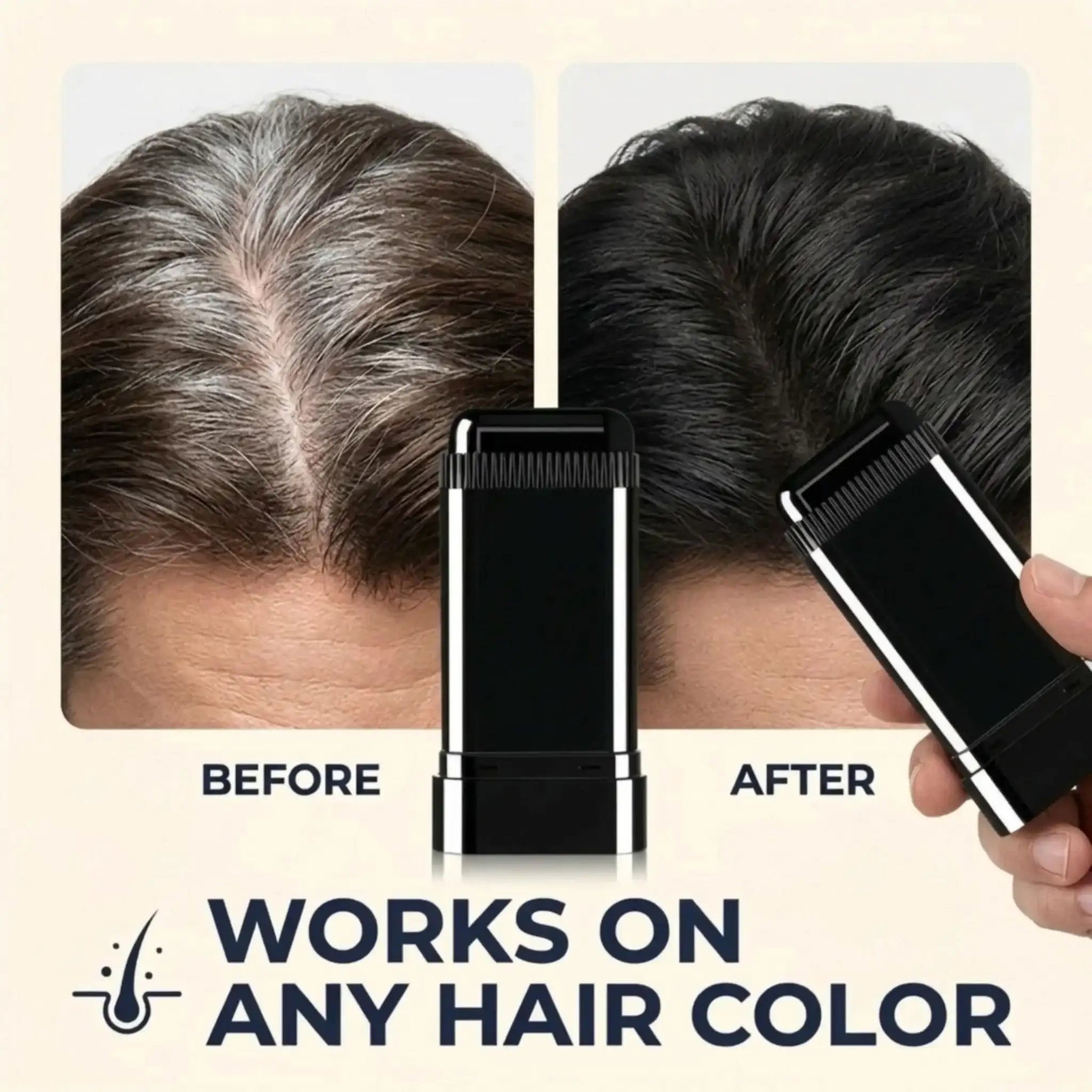 Instant Hair & Beard Color Black – Water & Sweatproof | Buy 1 Get 1 Free - Diaarp